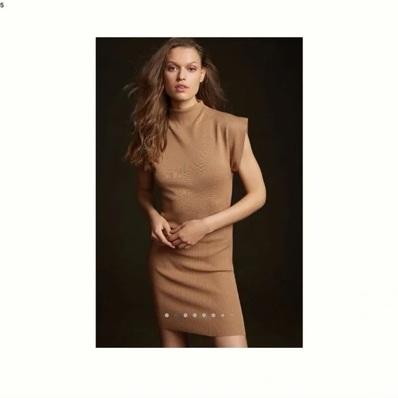 NWT By Anthropologie Mock-Neck Mini Dress XL - Picture 2 of 14